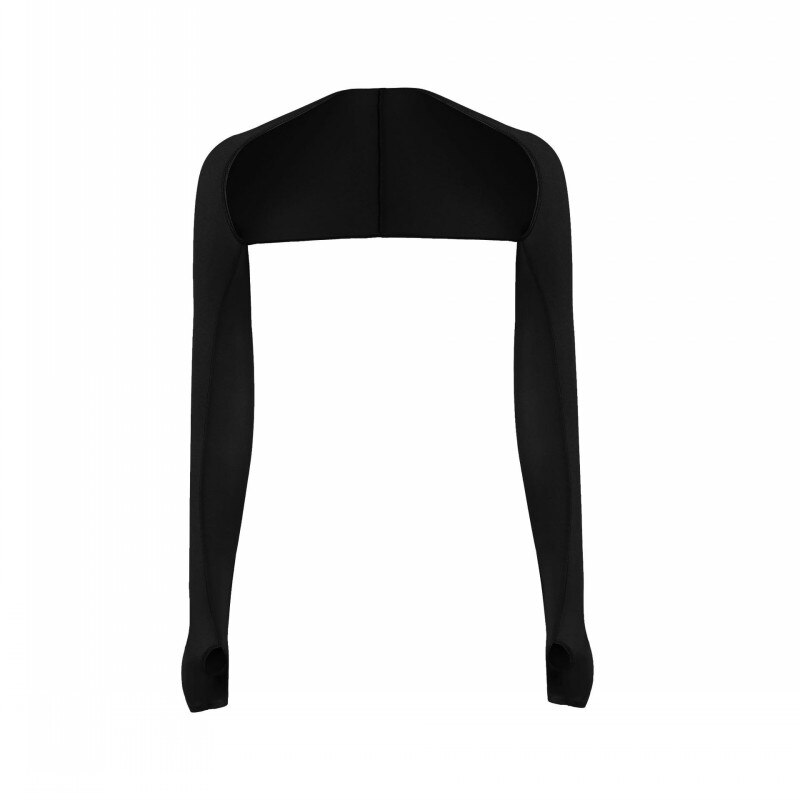 Cycling Ice Silk Sunscreen Shawl Sports One-piece Shoulder Sleeves Neck Shading and UV Protection Sleeves Sun Protection Sleeves: black