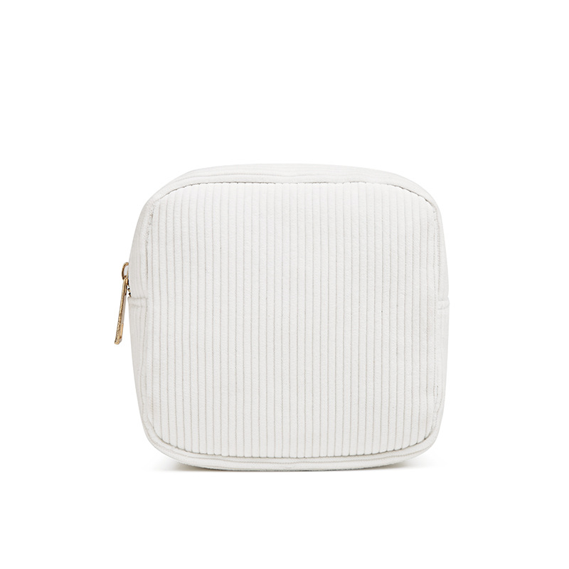 Ins Plush Mini Cosmetic Storage Pouch Women Portable Makeup Lipstick Sanitary Napkins Travel Organizer Bags Small Bag: WHITE