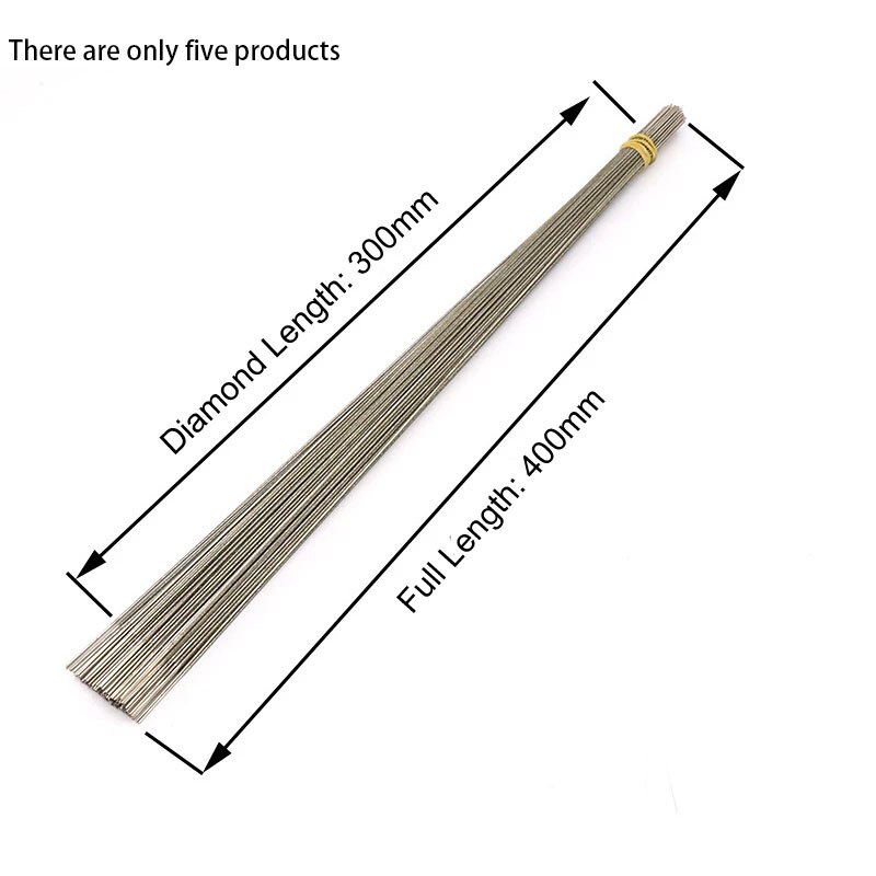 Retail 5Pcs 400Mm Diamond Wire Saw Blade, Saw Rods For Cutting Jade Metal Ceramic Resin Jewelry Hand Tools