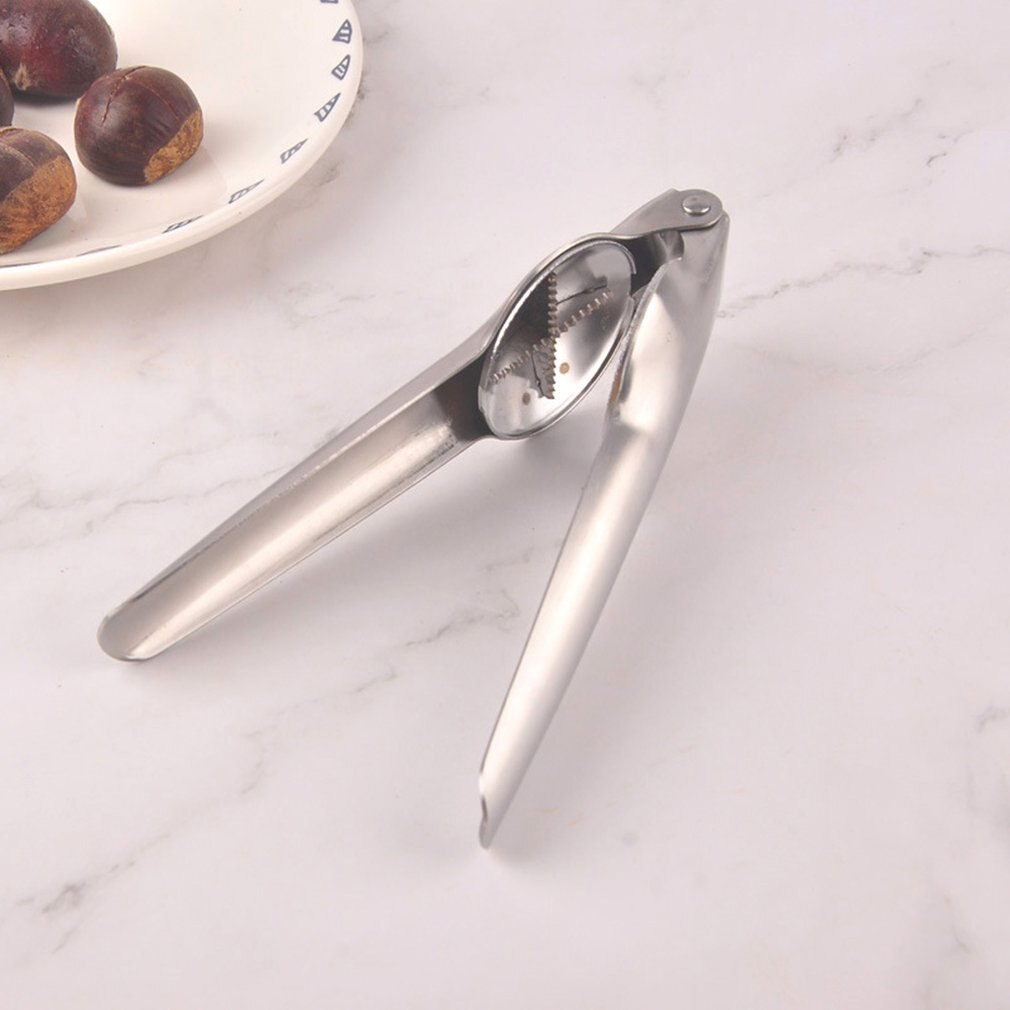 Stainless Steel Chestnut Opener Chestnut Cross Opener Nut Shell Opener Walnut Clamp Kitchen Tool Nut Opener Cutter Gadgets