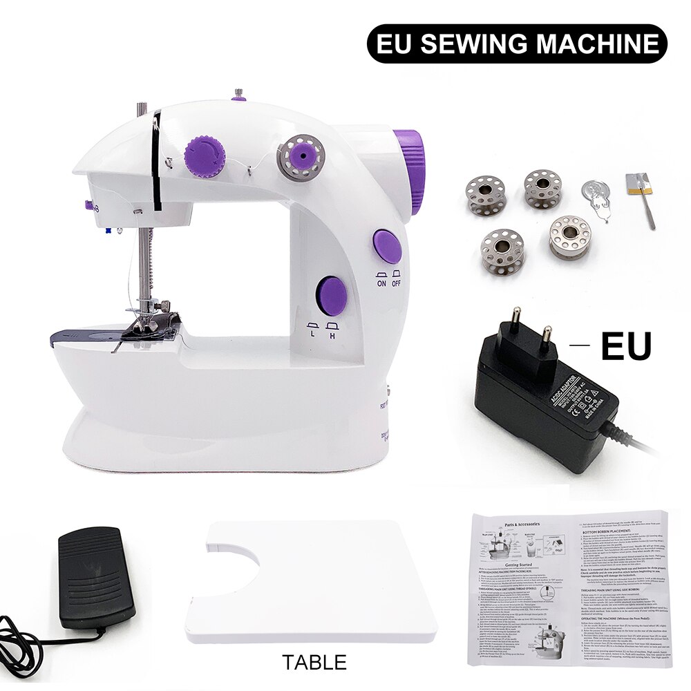 Mini Draagbare Handheld Naaimachines Naaien Handwerken Cordless Kleding Stoffen Electrec Naaimachine: EU  table