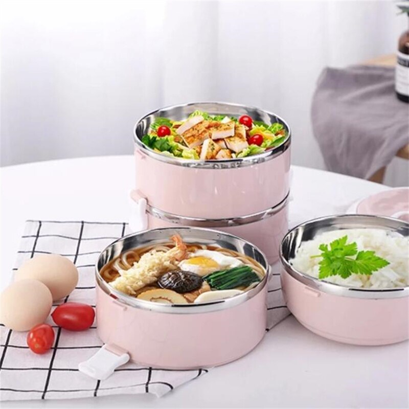 Microwave Stainless Steel Thermal Lunch Box Food Storage Box Travel Picnic Leakproof Portable Students Work Adult Lunch Box