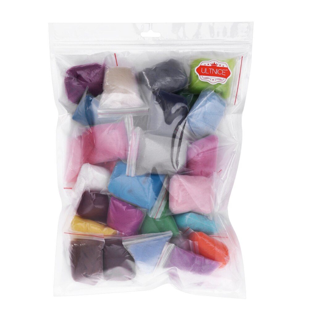 ULTNICE 36 kolorów wełniany niedoprzęd włókno wełniane włóczka robić filcowanie igłą robić ręcznego przędzenia DIY