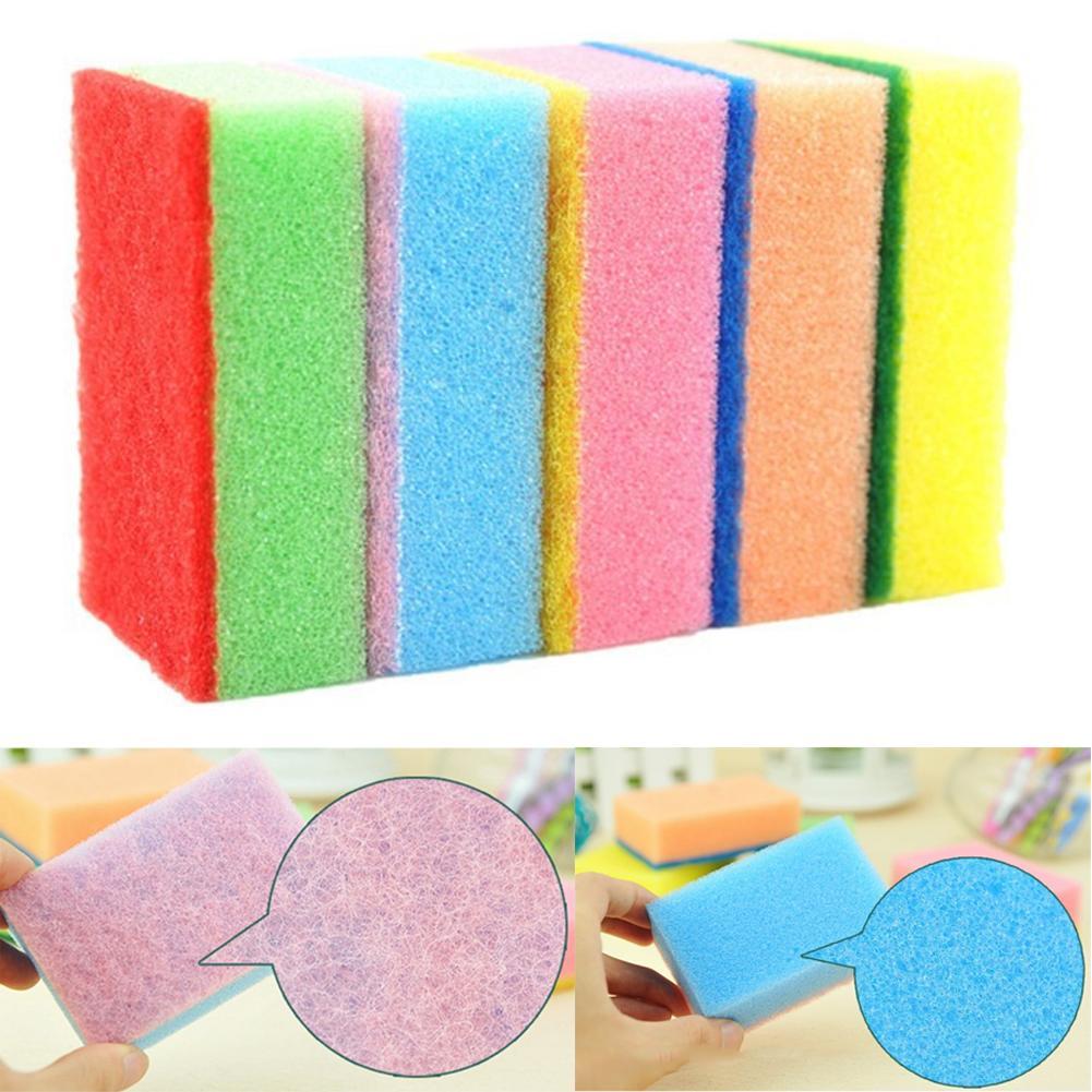 Sponge Cloth Dishwashing Sponge Wipe Kitchen Cleaning Nano Cotton Wash Pot Brush Kitchen Tools Colors Random Kitchen Accessory