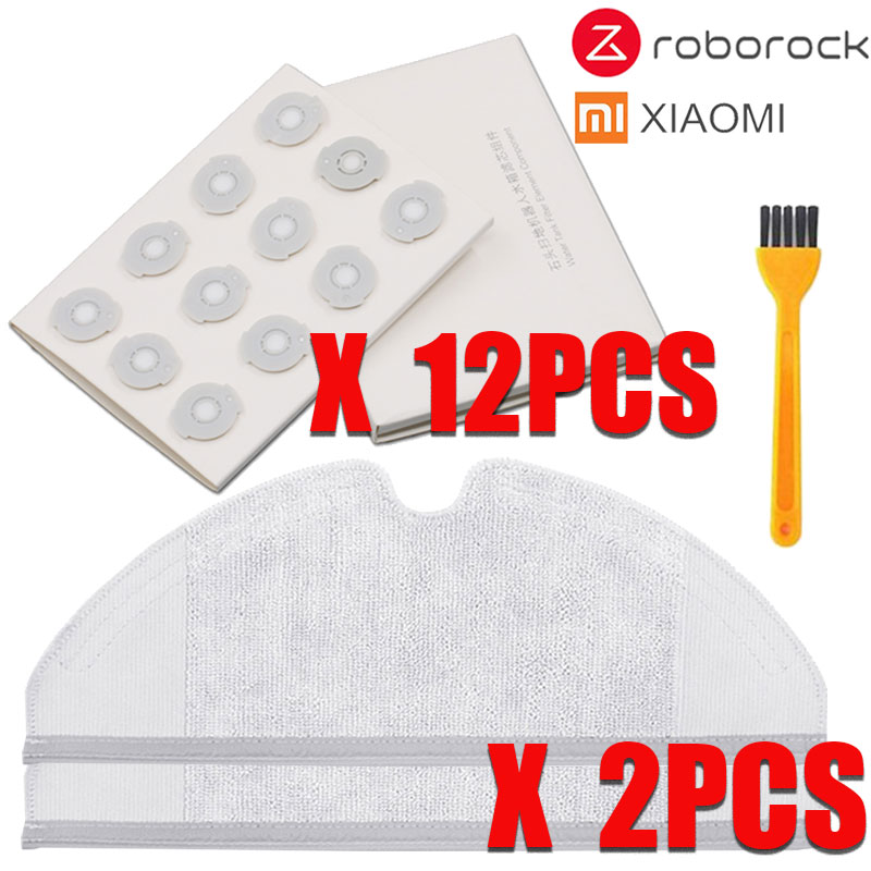 Convient pour Xiaomi Roborock S50 S51 S5 S55 robot aspirateur 2 pièces de rechange Kits chiffon de nettoyage réservoir d'eau filtre remplacemen: 15pcs