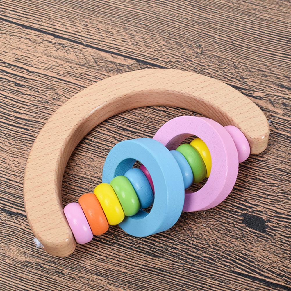 4 teile/satz Childred der Spielzeug Baby Rasseln Holz Bunte Erfassen Spielen Spiel Zahnen Säuglings Frühen Musical Pädagogisches Spielzeug Baby