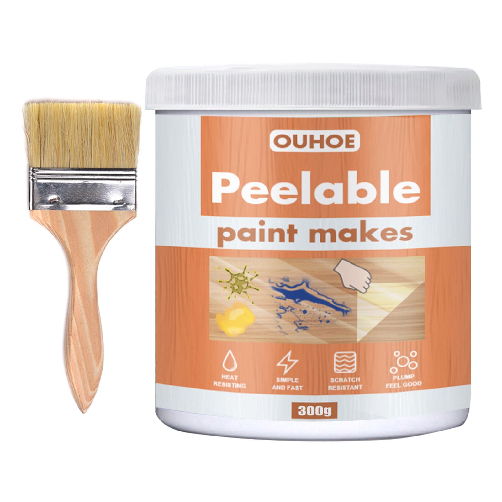 Meubels Peelable Verf Booth Coating Peelable Verf Maak Uw Meubels Laatste Longerpaint Thuis Tool: 300g