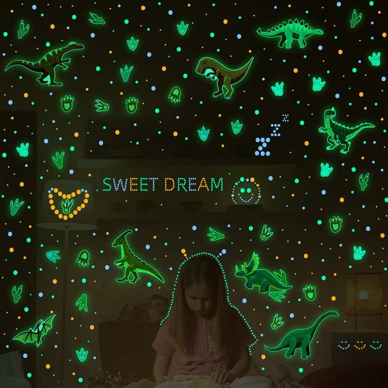 1265pcs PVC Luminous Sticker Home Decorative Glow Wall Sticker for Children's Bedroom Luminous In Dark Night Fluorescent Sticker