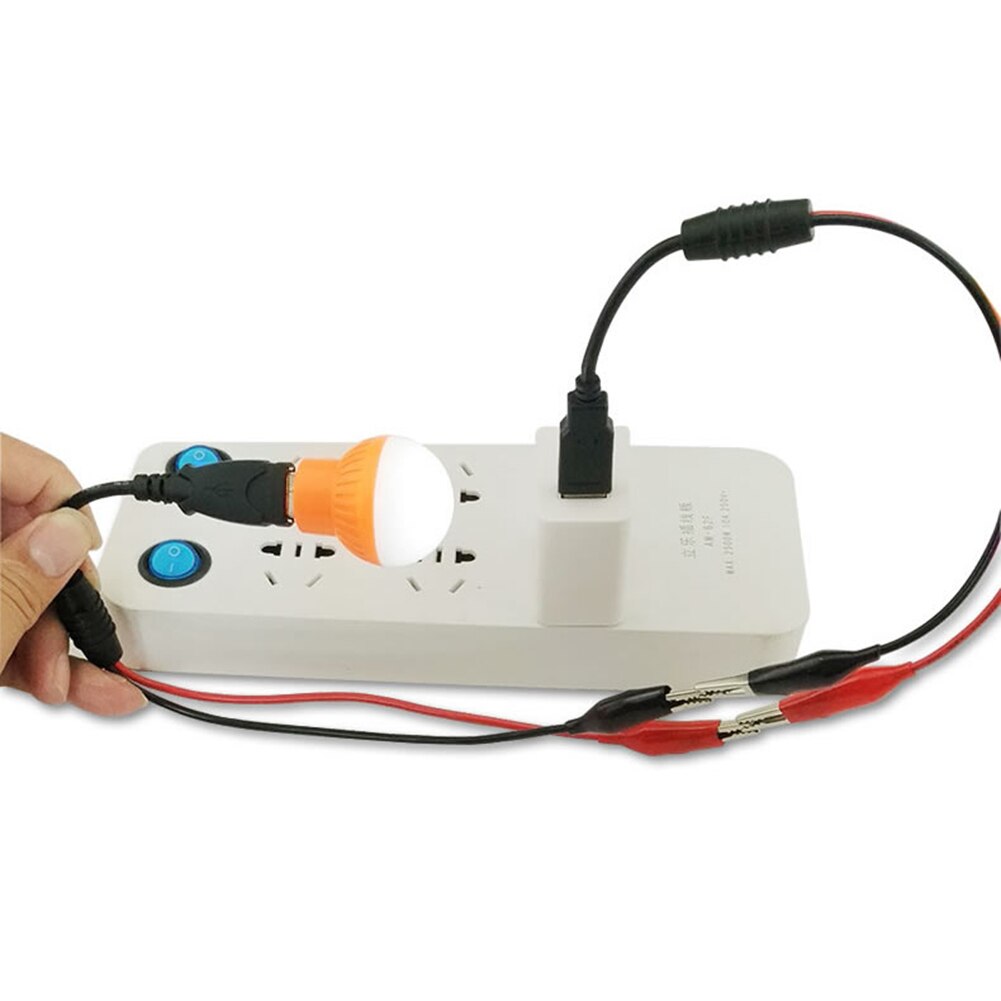 Pinzas de cocodrilo a conector USB macho hembra, Cable de prueba para circuito de prueba de 50CM, 1 Juego