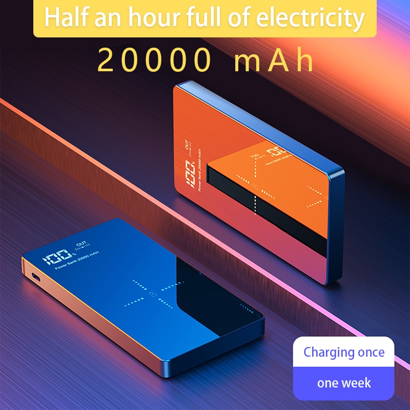 20000 mAh Wireless Power Bank Ladegerät Tragbare Dual USB 20000 mAh Power für iPhone X 8 Plus Samsung Note 8 s8 Mobiltelefon