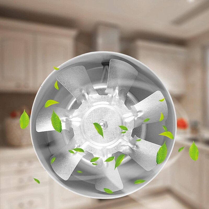 4 Inch Duct Inline Fan 140CFM 110V 20W For Bathroom Vent Room Basement Greenhouse Attic Kitchen (4Inch/100Mm)