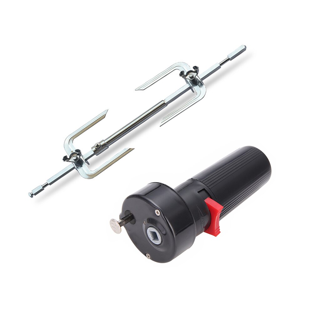 Elektrische BBQ Motor Metalen Oven Geroosterd Rundvlees Turkije Rotisserie Vorken Spit Houtskool Kip Grill Voor Outdoor Camping Koken Gereedschap: 2Pcs Set