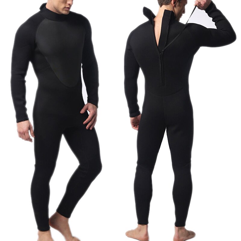 Dykkerdragt mandlige hel bodysuit våddragt 3mm neopren stretchy svømning langærmet våddragt surfing snorkling hel bodysuit