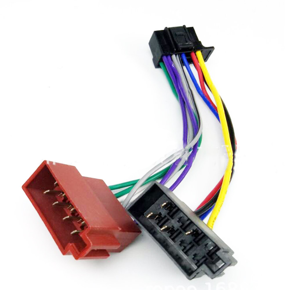 Arnés de Radio estéreo para coche, accesorio ISO de 16 pines para Sony Radio + enchufe ISO, adaptador automático, Conector de arnés de cableado