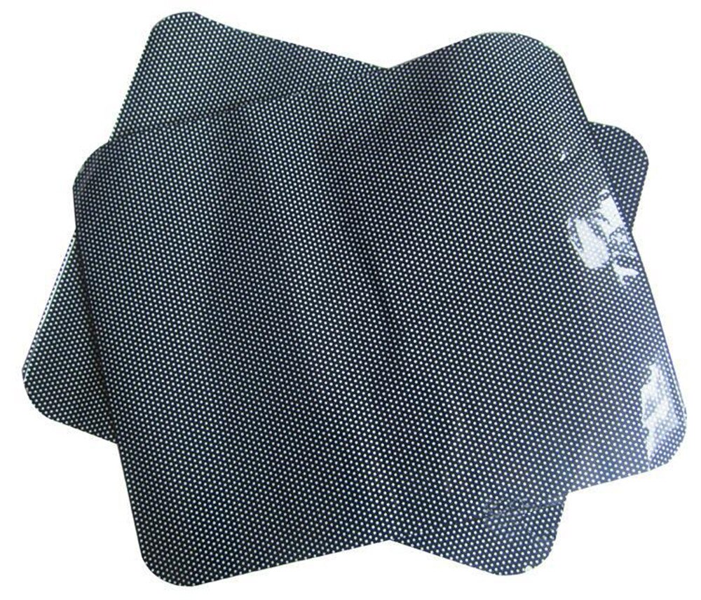 2 stk 42 x 38cm diy bil solskjerming film solbeskyttelse vindusdeksel svart pvc solskjerm sidevindu skjerm med små skrog