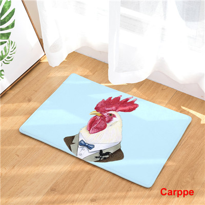 Anti Slip Floor Carpet Mat Chicken Animal Pattern Print Doormat for Bathroom Kitchen Entrance Rugs Home Decoration 40x60 50x80cm: 2 / 40x60cm