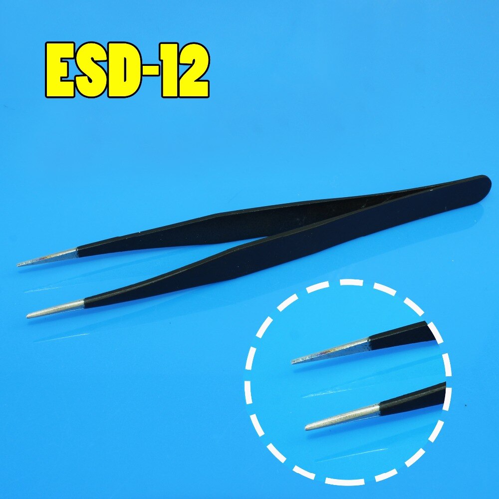 JCD Anti-static Precision Tweezers Set Pinzas Pincet Stainless Steel ESD Tweezer Electronics For Mobile phone Repair Tools