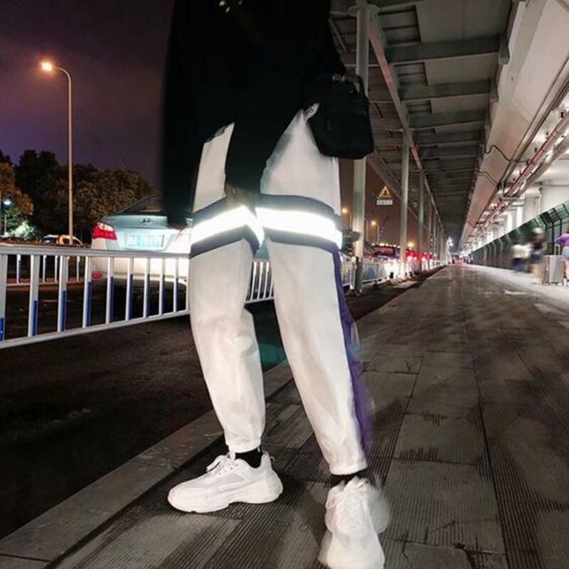Reflective Men's Hip Hop Dance Rave Pants Shiny Colorful