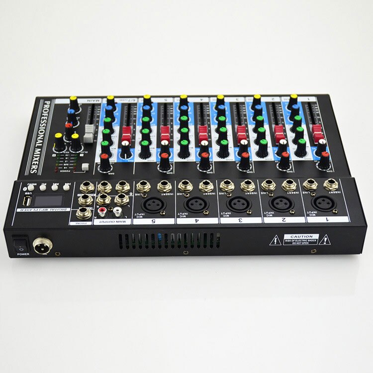 7-kanal Bühne Hochzeit Leistung Nachhall Wirkung Mit Bluetooth USB Webcast praktisch Karaoke Rührgerät