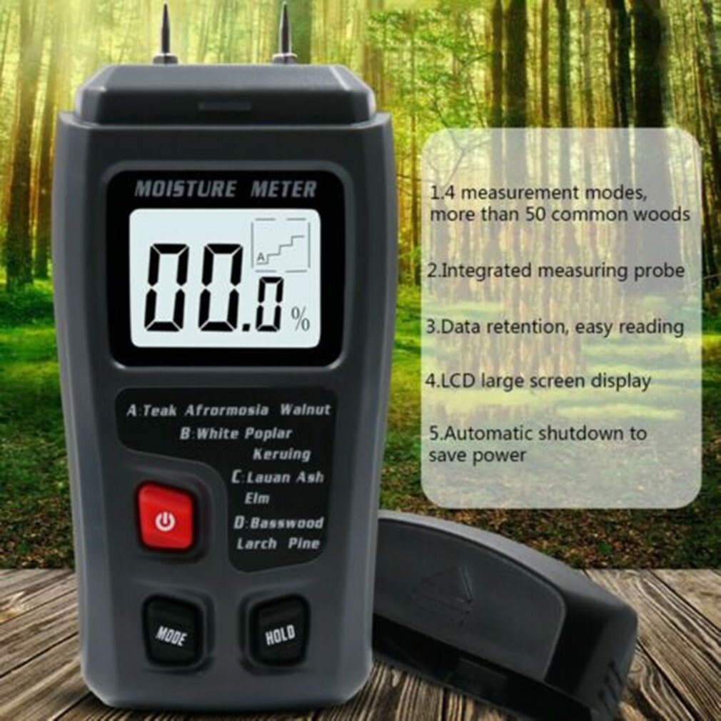 Testeur d'humidité du bois, humidimètre de sol en bois, Carton de mesure d'humidité, humidimètre