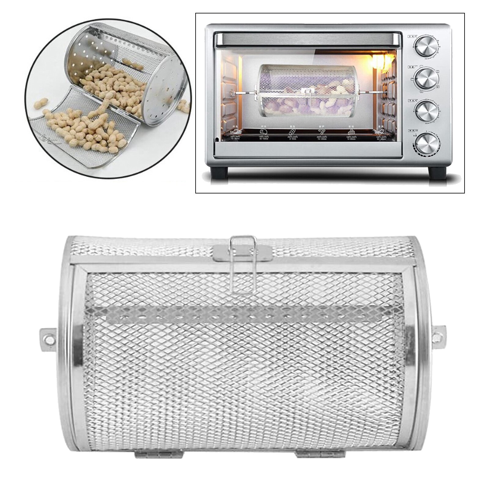 Gril de rôtissoire Durable tambour four panier four rôti cuisson rotatif intérieur