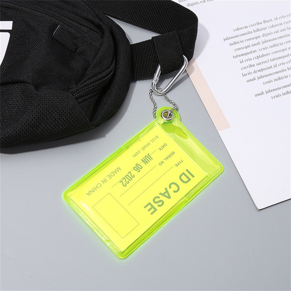 PVC Transparent ID IC Credit Card Holder Protector Case Clear Badge Holder Working Permit Sleeve Cover for Students Workers