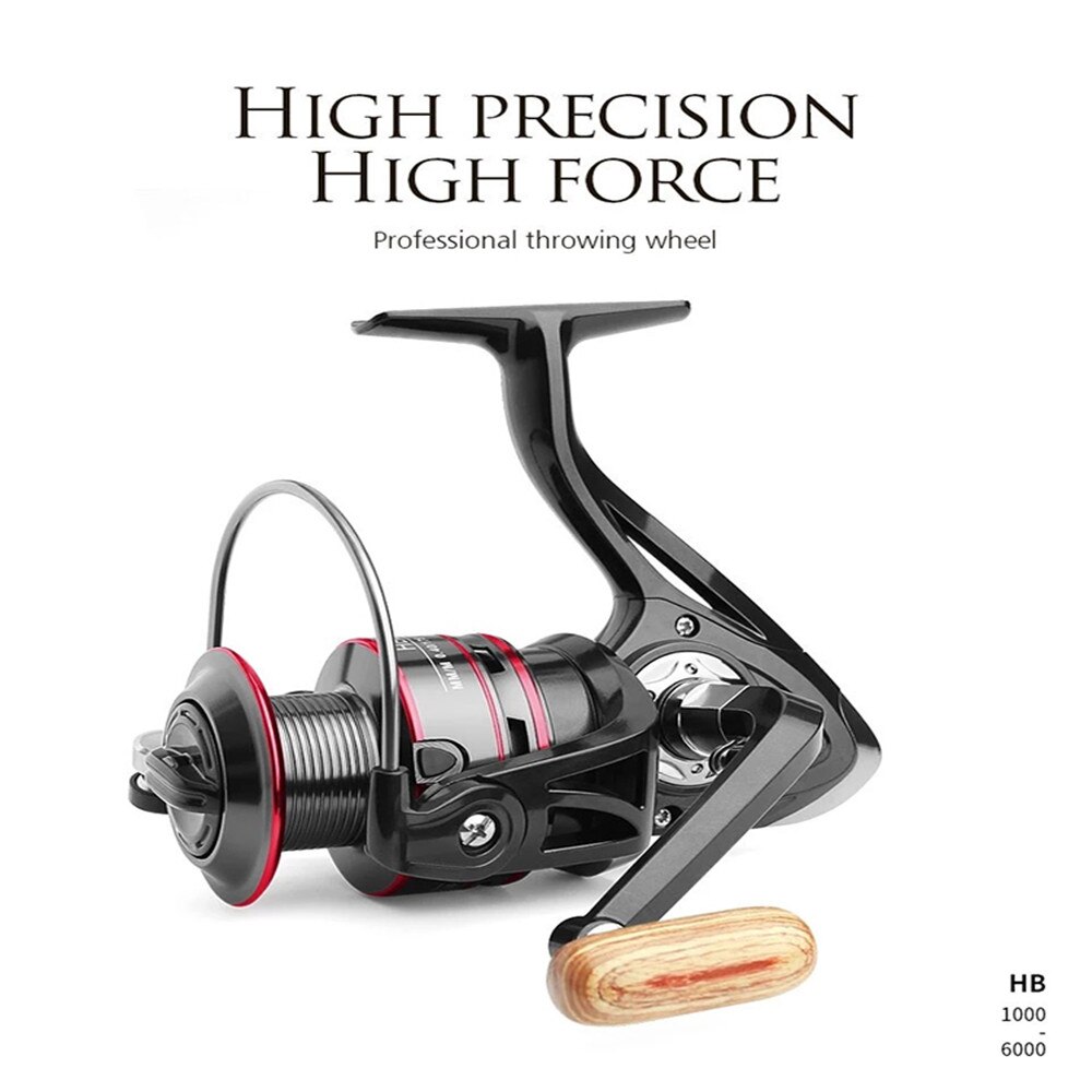 Nowy spinning wędkarstwo kołowrotek metalowa szpula kołowrotki HB500-6000 8KG Max przeciągnij uchwyt ze stali nierdzewnej ze słoną wodą koło wędkarskie