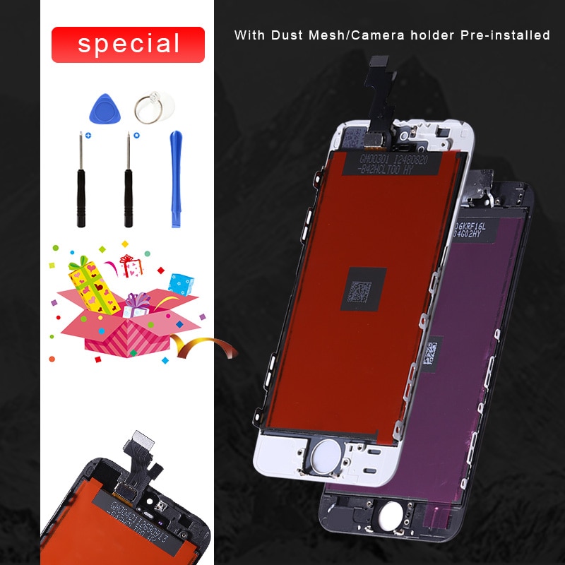 Aaa+++ til iphone 6 6s 6 plus 6 plus lcd med 3d kraft berøringsskærm digitizer samling til iphone 7 8 plus skærm ingen død pixel