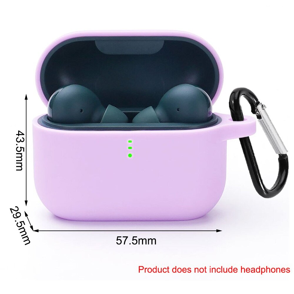 Silicone caso capa protetora da pele para qcy t10 fone de ouvido caso protetor de proteção bluetooth fones de ouvido macio capa de silicone escudo: ROXO