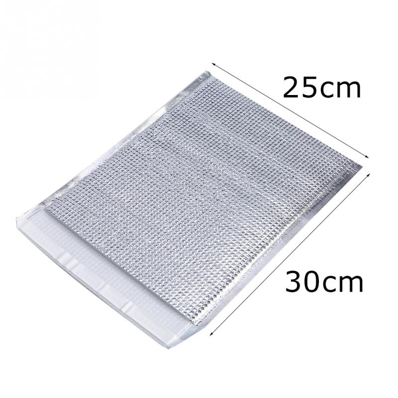 10 Stks/set Aluminiumfolie Geïsoleerde Voedsel Opbergtas Winter Warm Houden Outdoor Picknick Tas Thermische Koeler Fast Food Snack Bag: 25-30