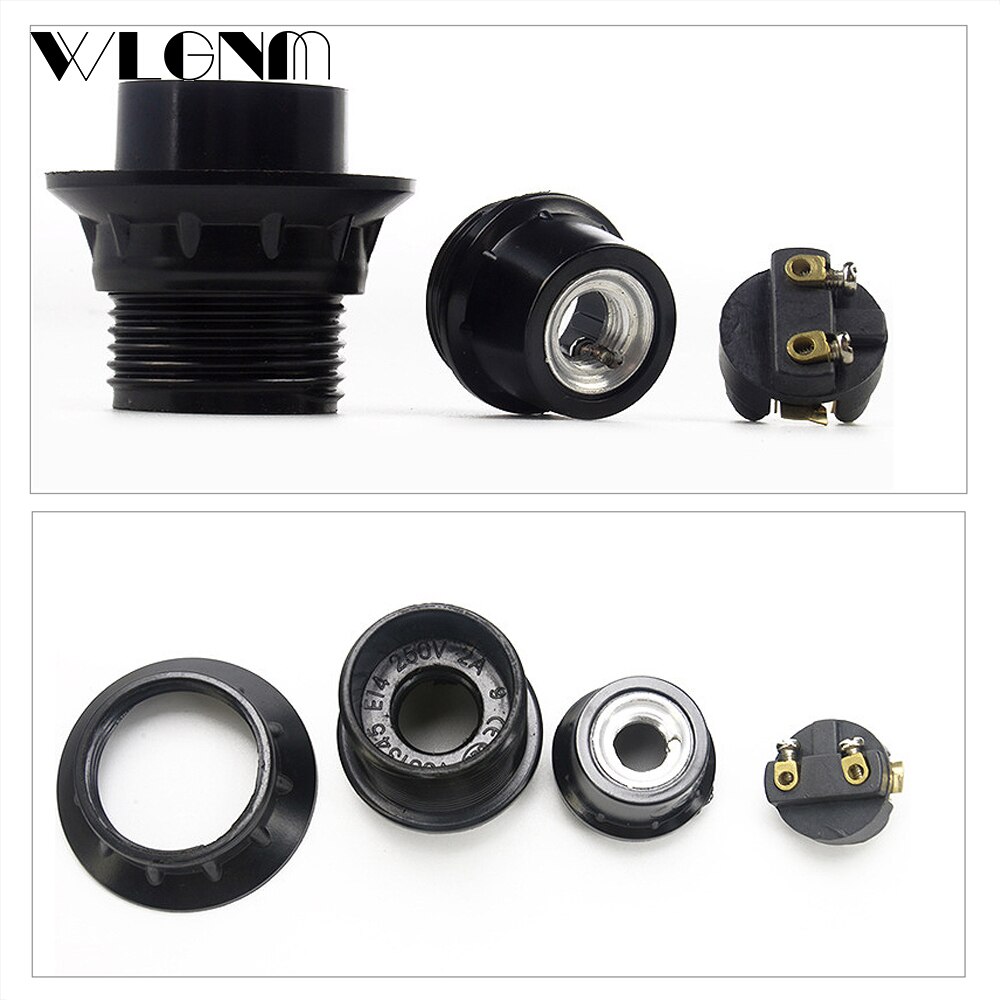 Lamp Holder Accessories E14 / E27 Retro Industrial Lamp Base Edison Light Bulb Led Lamps Black Light Base For Home Lighting