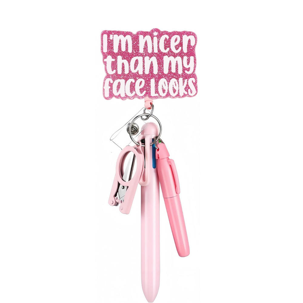 Retractable Scroll Style Hooks Scalable Ballpoint Pen School Hospital Student Nurse Ball Pen with Buckle Clip Nurse's Day: green