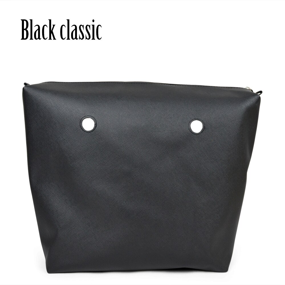 TANQU PU leather Waterproof Inner Lining Zipper Pocket for Obag Classic Mini Lining Insert for O BAG: Black Classic