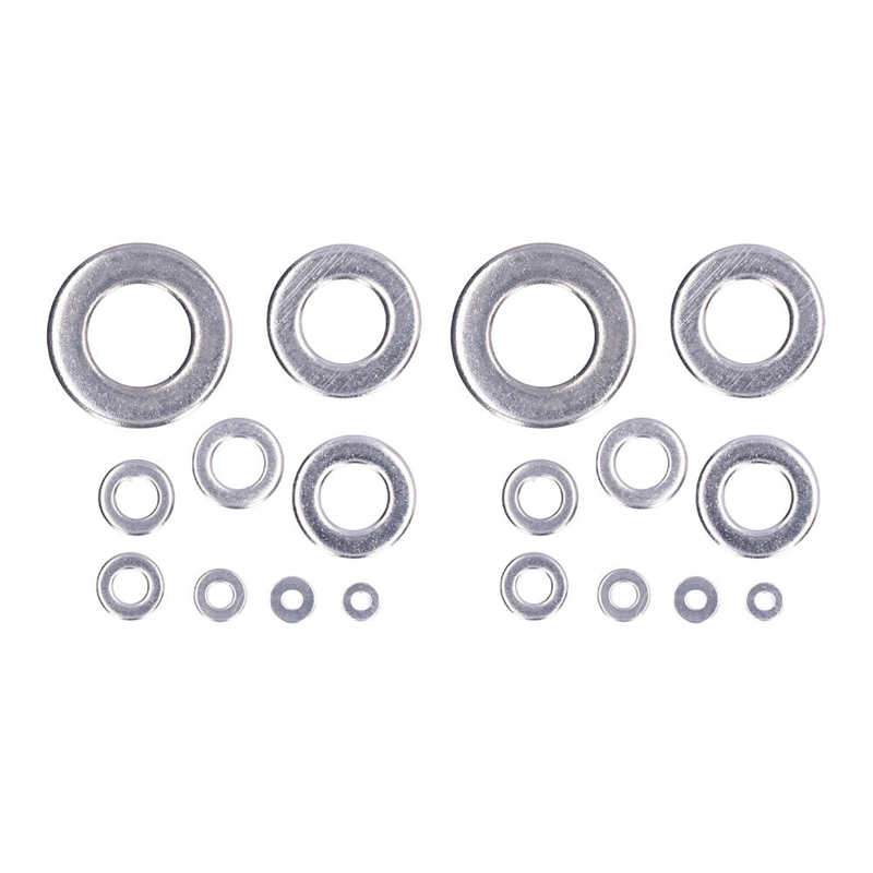 Surtido de arandelas planas de acero inoxidable, Kit de arandelas de repuesto DIN125, M2, M2.5, M3, M4, A2-70, M5, M8, M10, M12, 150 M6