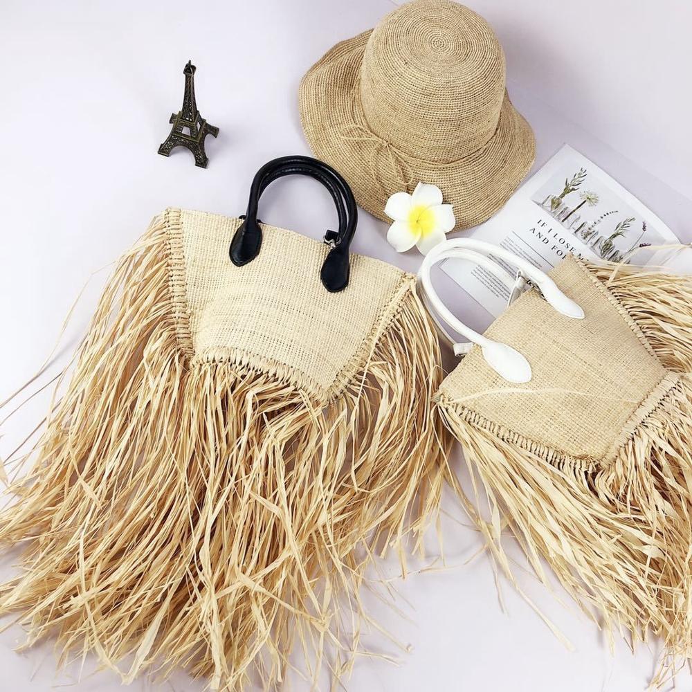Moda borla sacos de palha rattan tecer bolsas femininas designer luxo artesanal papel ombro crossbody sacos verão praia s2187