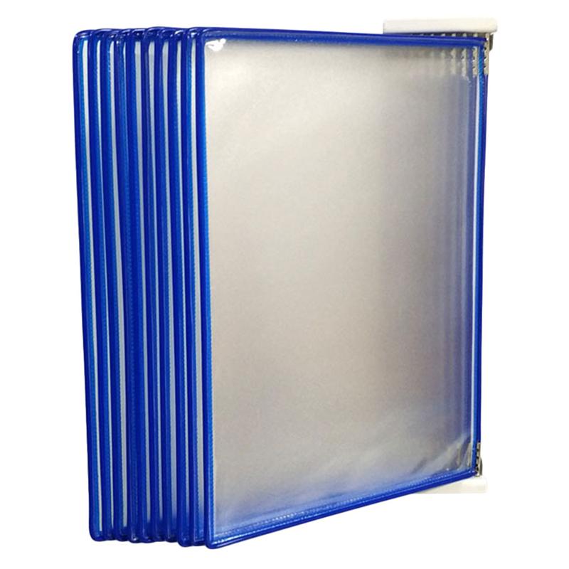 Wall Hanging Files Storage Rack Magazine Organizer Pouch Wall Hanging Folder: Blue 33x23cm