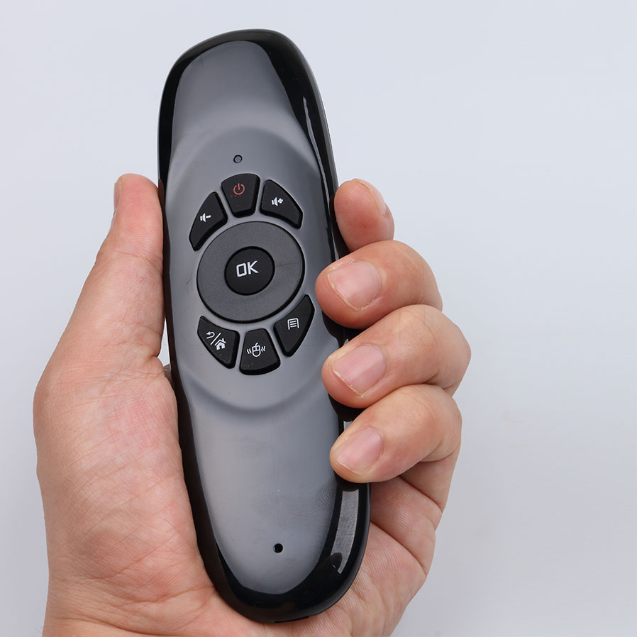 KEBETEME C120 Gyroscope Fly Air Mouse Wireless Game Keyboard Android Remote Controller Rechargeable 2.4Ghz Keyboard for TV PC