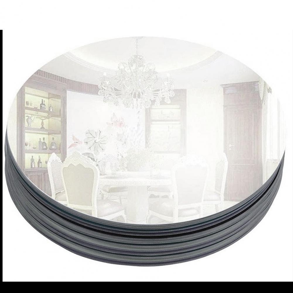 Plateau de fête en acrylique de 20cm, centre de Table de célébration de mariage, plateau de miroir, plateau de bougie rond, Surface de miroir pour décoration de fête, DIY