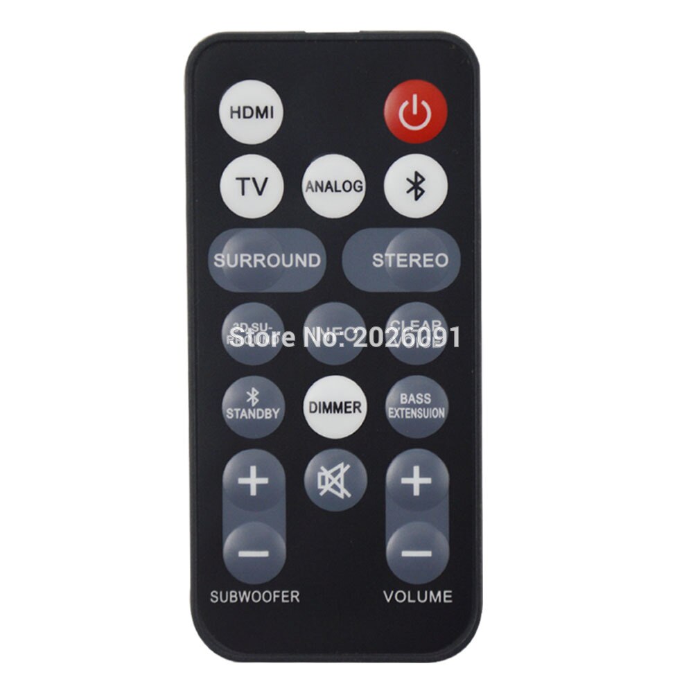 Fjernkontroll for yamaha soundbar system yas -108 yas -207 yas -107 yas -106 ats -1060 ats -1070