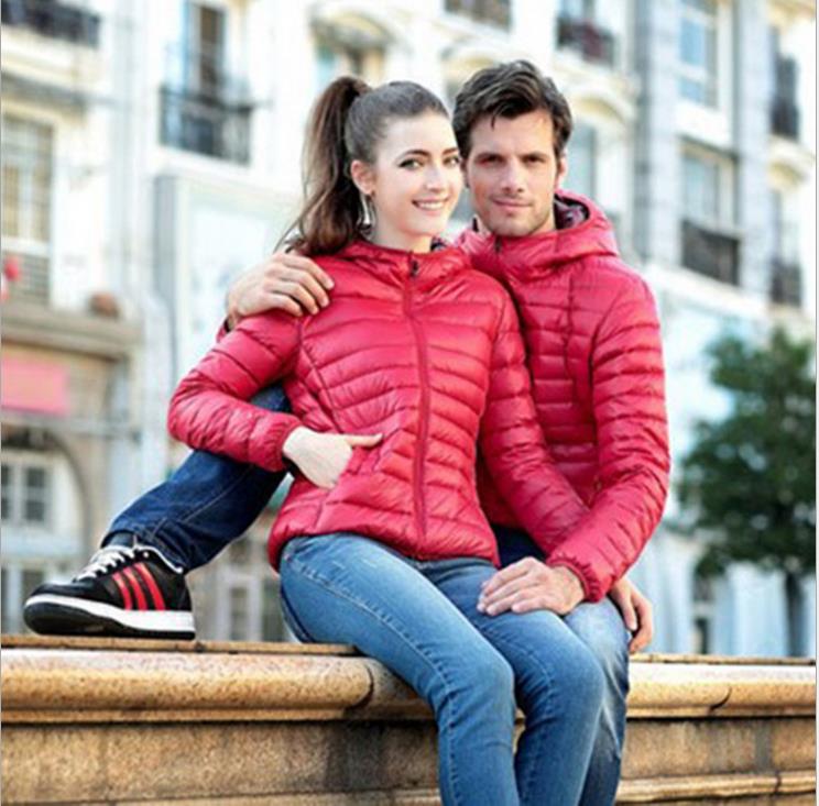 Chaquetas básicas de invierno para mujer, chaqueta con capucha y bolsillos con cremallera, Parka informal, abrigo corto de abrigo para mujer, chaqueta Lisa ajustada acolchada de algodón: Red / M