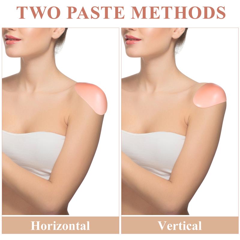 2 Pairs Shoulder Pads Detachable Soft Shoulder Push-up Pads Shoulder Enhancer for Slippery Shoulders Narrow Shoulders