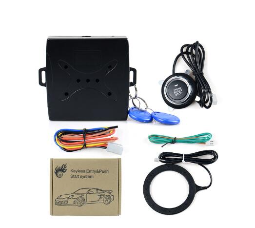 Auto Car Alarm Engine Push Start Button RFID Lock Ignition Starter Keyless Entry Start Stop Immobilizer Anti-theft System: Type1