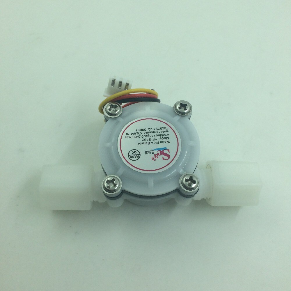 2 stk vannstrømssensor bryter meter teller indikator 0.3-6l/ min  dc3-24v ro kaffemaskin vannrenser flowmeter f= 73* ql/min