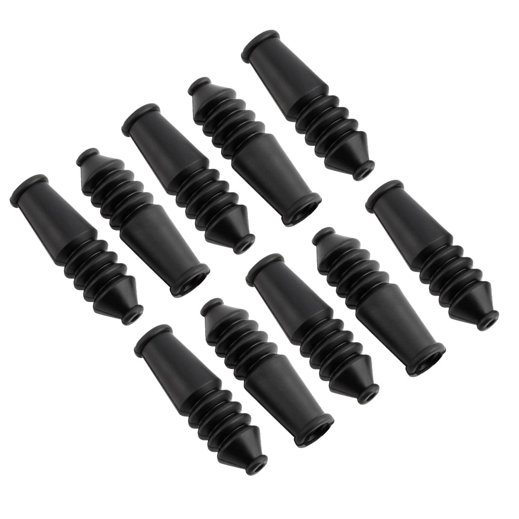 10 Pieces V-Brake Cable Brake Boot Rubber Black Mountain Bike V Brake Boot Bicycle Accessories