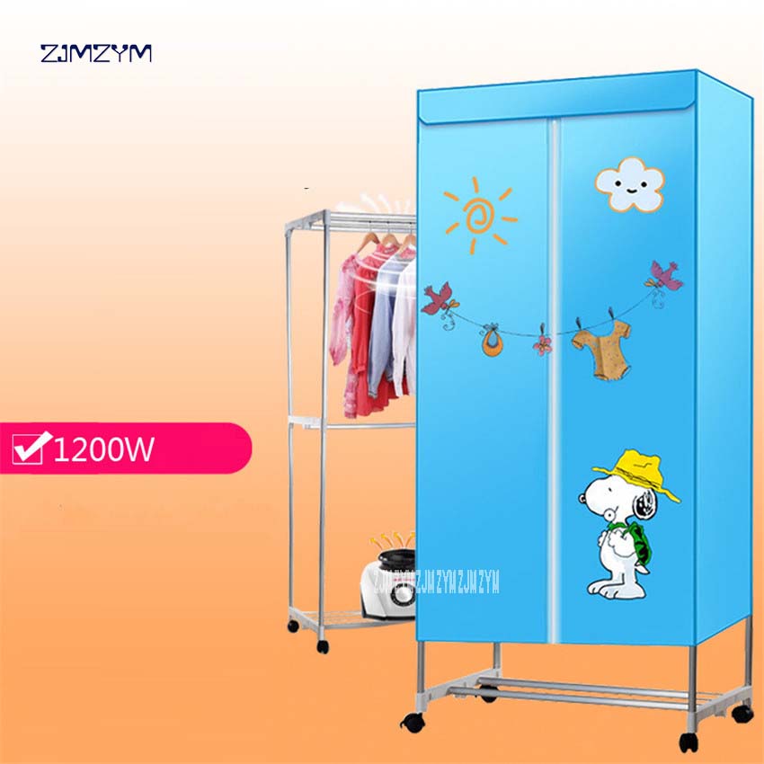 Secador de ropa multifuncional portátil ZH900 armario doméstico secador de ropa doble para el hogar armario de 0-180 minutos tiempo 1200W