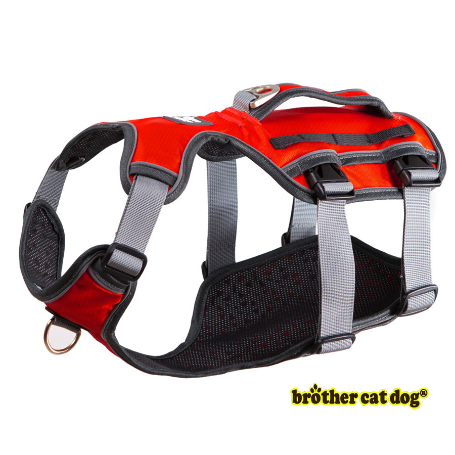 Hond Harness Training Vest Voor Medium Grote Honden Verstelbare Sterke Outdoor Avontuur Reizen Harnas Pitbull 8816: XL / red