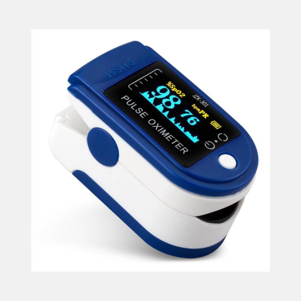 Digital Finger Pulse Oximeter Blood Oxygen Finger Clip Heart Pulse Oximeter OLED display Heart Rate Low Voltage Monitor: B-blue