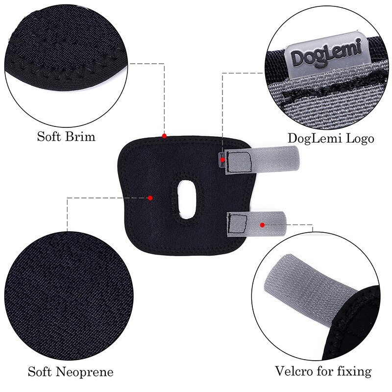 Dozzlor 1Pc Short Leg Dog Recovery Bandage Pet Knee Pad Leg Protectors Protects Wounds Heal Anti-twist Fixed Protective Cover