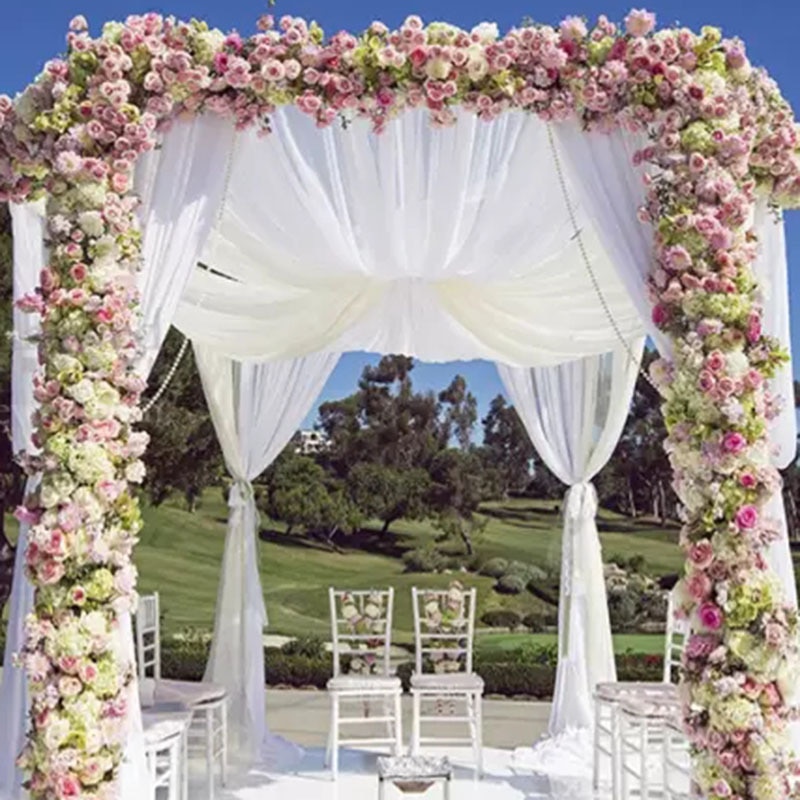 48CM x 5 M/10 M/15 M organza crystal tulle baby bad sneeuw garen voor bruiloft kerst verjaardag DIY party boog decoratie