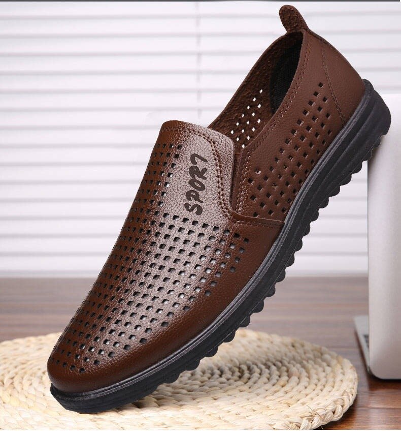 Herre business casual cool sko åndbar blød bund england herre loafers kjole sko herre casual naturlig læder loafers